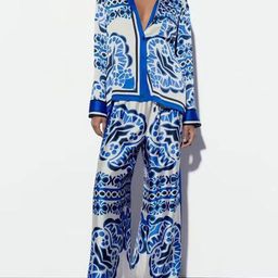 Outzidr Printed Shirt With Trousers Co-Ords-image-14
