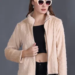 GODFREY Women Full Sleeved Fur Jacket-image-10