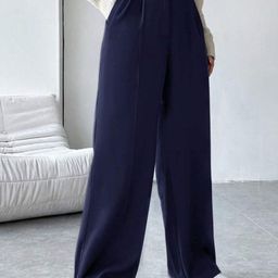 Next One Women Smart Regular Fit High-Rise Pleated Korean Pants Trousers-image-51