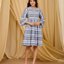 Zolo Label Embroidered Fit & Flare Midi Dress-image-66