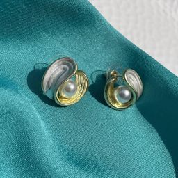 styledose Korean Sterling Silver Pearls Studded Contemporary Studs-43