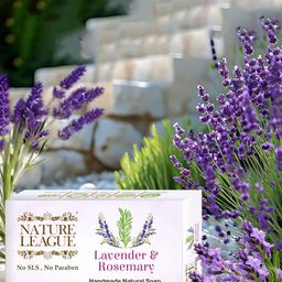 NATURE LEAGUE Set Of 3 Orange & Cinnamon, Lavender & Rosemary Natural Soap -100g Each-43