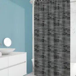 ArtzFolio Black Printed Waterproof Shower Curtain-47