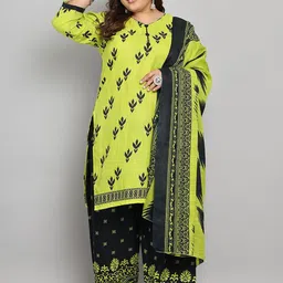Rajnandini Women Floral Printed Regular Kurti with Salwar & With Dupatta-12
