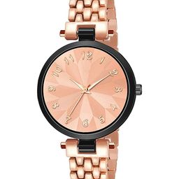 CSAMON Women Dial & Bracelet Style Straps Analogue Watch NK 321BLK Rose Gold-image-13