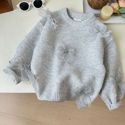 FOREVER FRIDAY Girls Bow Applique Cotton Round Neck Top-image-33
