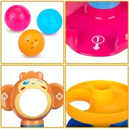 saubhagye Preschool Fun Stack 5 Layers Tower Ball Rolling Game Play Activity For Boy, Girl image 5