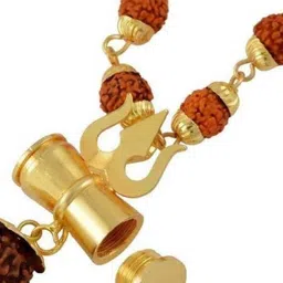Divine souvenirs Rudraksh Beaded Statement Necklace-29