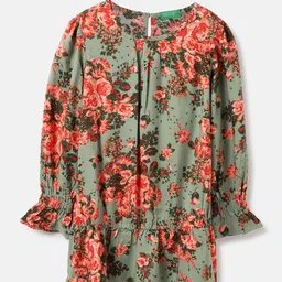 United Colors of Benetton Floral Print Drop-Waist Dress-picture-52