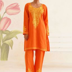 Kashmir Box Aari Embroidery Cotton Co-Ord Set-picture-14