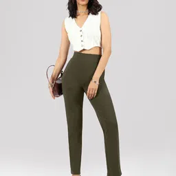 Blissclub Women AM:PM Cotton Straight Pants Trousers-image-21