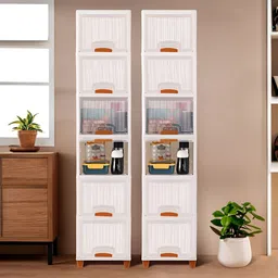 Aura Transparent Regular 12 Units Modular Cabinet Storage 6 + 6 Foldable Drawer Organiser-18