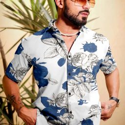 Men Regular Fit Printed Slim Collar Casual Shirt-picture-17