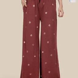 Esplendido Women Pack Of 2 Printed Cotton Mid-Rise Lounge Pants-picture-34
