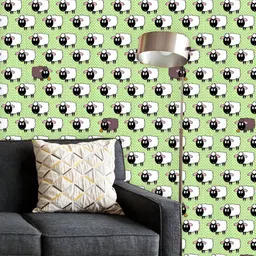 ArtzFolio Printed UV-Resistant Anti-Bacterial Creative Sheep Peel & Stick Wallpaper-image-24
