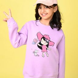 NUSYL Girls Graphic Printed Oversized Sweatshirt-picture-20