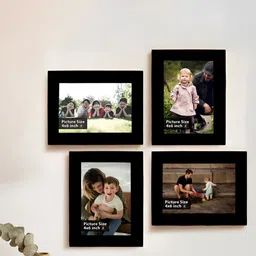 Art Street Black 4 Pieces Wooden Wall Photo Frames-image-44