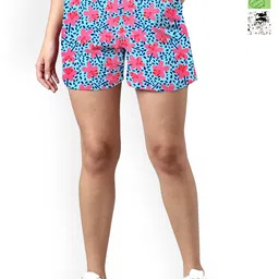 Tee Weavers Girls Floral Printed Shorts-image-76