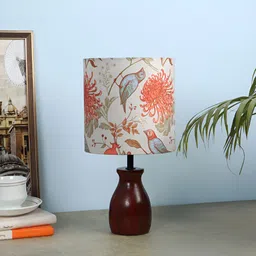 Two Moustaches White & Orange Metal Table Lamp-image-62