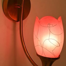 1ST TIME Pink & White Printed Cylinder Shaped Wall Lamp-picture-32