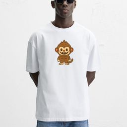 MISCHIEF MONKEY Men Graphic Printed Round Neck Pure Cotton Relaxed Fit T-shirt-picture-15