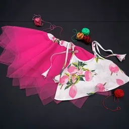 Anneca Girls Printed Top with Skirt-picture-42