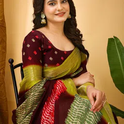 KALINI Woven Design Zari Sungudi Saree-picture-25