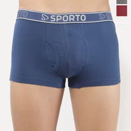 Sporto by Macho Men Pack Of 3 Combed Cotton Trunks-picture-1