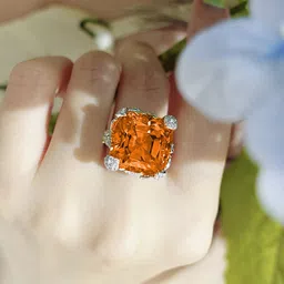 Designs & You Silver-Plated Cubic Zirconia Stone Studded Finger Ring image 4
