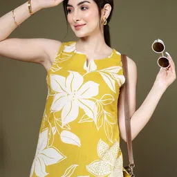 KALAMIR Women Floral Printed Sleeveless Cotton Top-picture-24