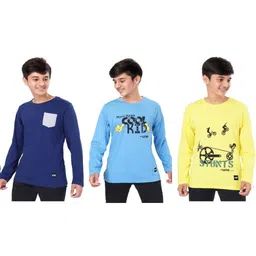 UNOseven Boys Navy Blue Tshirts-image-12