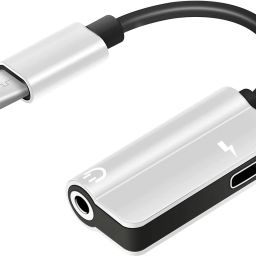 C & E Gray Type C Cable with 3.5 mm Audio Jack 2 in 1 Adapter for Android with Fast Charing Phone Converter-46