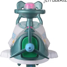 Kids Manual Music Airplane Ride On Aircraft Car Battery Operated Ride On-12
