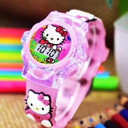 Shocknshop Hello Kitty Girls Printed Dial LED Musical DigitalWatch-46