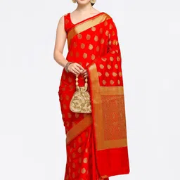 all about you Woven Design Ethnic Motifs Zari Kanjeevaram Saree-33