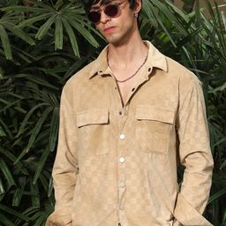 Campus Sutra Men Comfort Spread Collar Textured Oversized Casual Shirt-image-39