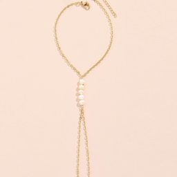 AQUASTREET Women Pearls Gold-Plated Ring Bracelet-image-19