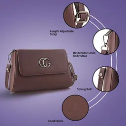 SKORPIO PU Structured Sling Bag with Tasselled image 4