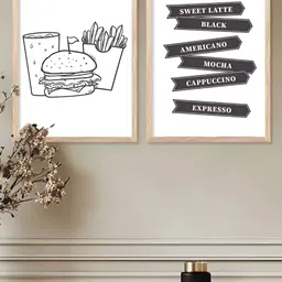 Kotart Brown, White & Black 2 Pieces Wooden Wall Arts-picture-18