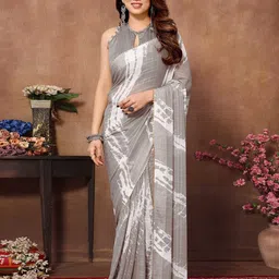 DIVASTRI Tie and Dye Gotta Patti Poly Georgette Ready to Wear Saree-picture-20