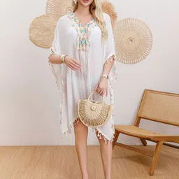 JC Collection Self Design Swimwear Cover Up Top-picture-57