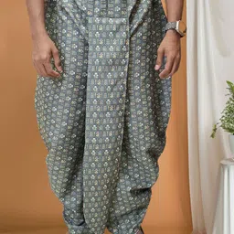 SHIWAM ETHNIX Printed Pitambari Ready To Wear Cotton Dhoti-picture-44