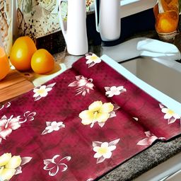 Aura Red Set of 1 Water Resistant Shelf Liner Organisers-15