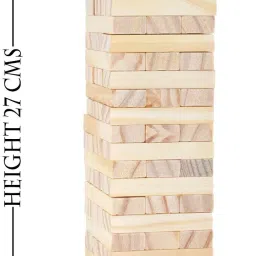 dev herbals 54 Pcs Wood Tumbling Block Stacking Game Dread Table Games Classic Truth & Dare image 4