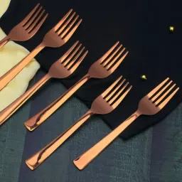 6 Piece Premium Dinner Fork Set For Home & Kitchen, Luxury Dining Tableware Gift Stainless Steel Dinner Fork Set-15