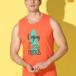 WOOSTRO Pack Of 2 Printed Pure Combed Cotton Gym VestsVWS26(ENJOY ORANGE)(RUN MUSTARD)-image-43