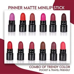 YELGO Set Of 12 Pinner Matte Mini Lipsticks - 2.5 g Each image 2