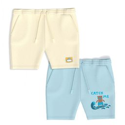 Nauti Nati Boys' Pack of 2 Cotton Graphic Print Badged Shorts-57
