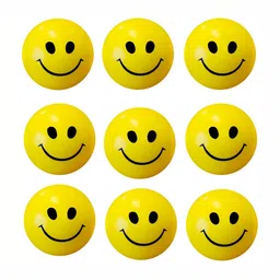 HackerX 9-Pcs Smiley Printed Stress Reliever Squeeze Balls-picture-30