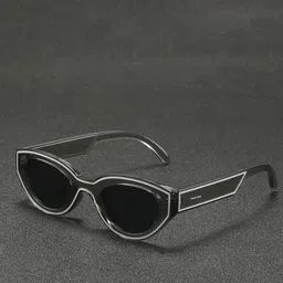 First Lens Unisex Black Lens & Black Cateye Sunglasses with-picture-25